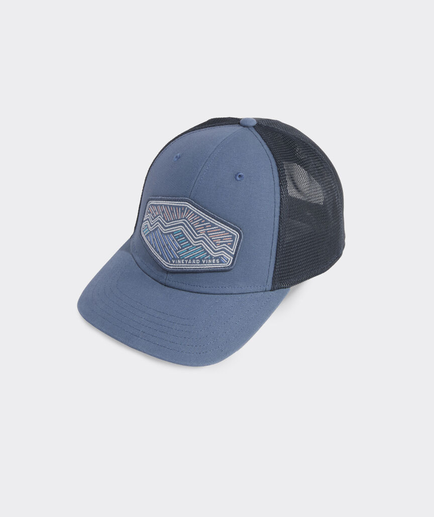 Shop Linear Mountains Patch Trucker Hat at vineyard vines