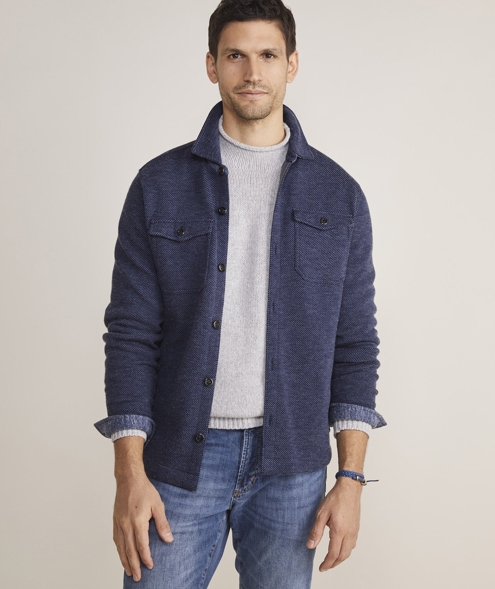 Wool Blend Shirt Jacket | Calvin Klein | Shirt jacket, Wool blend, Jackets