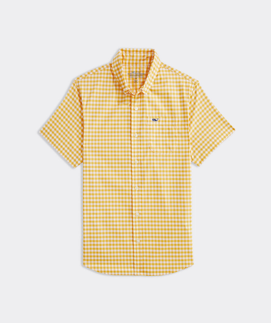 Boys' On-The-Go brrrº Short-Sleeve Gingham Shirt