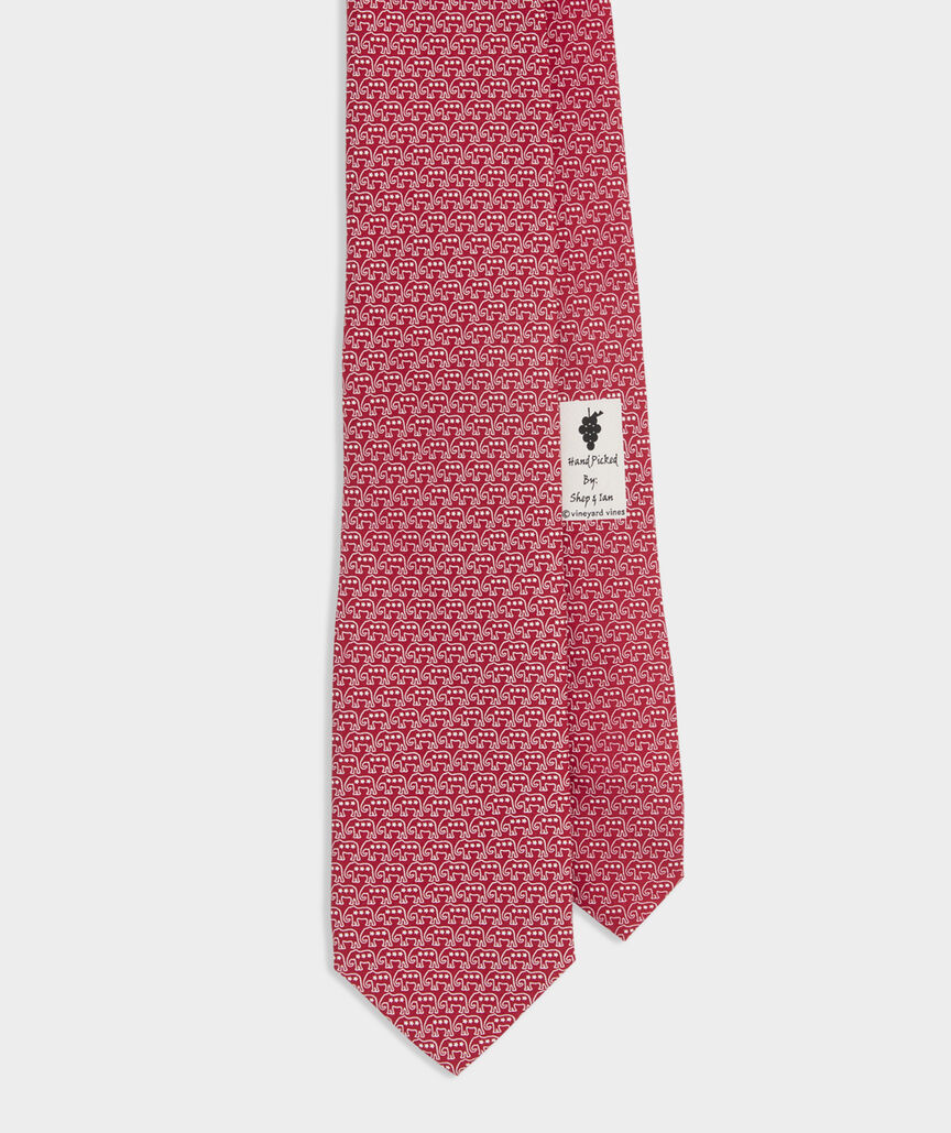 Micro Elephants Silk Tie