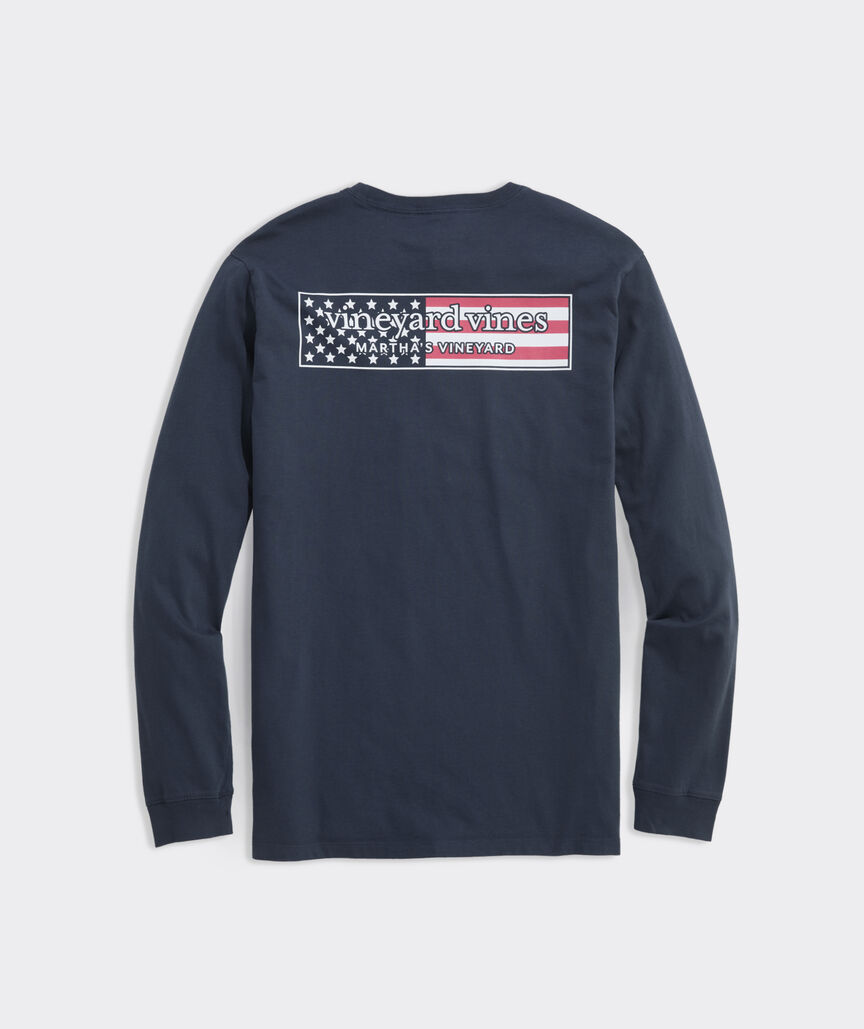 USA Logo Box Long-Sleeve Pocket Tee