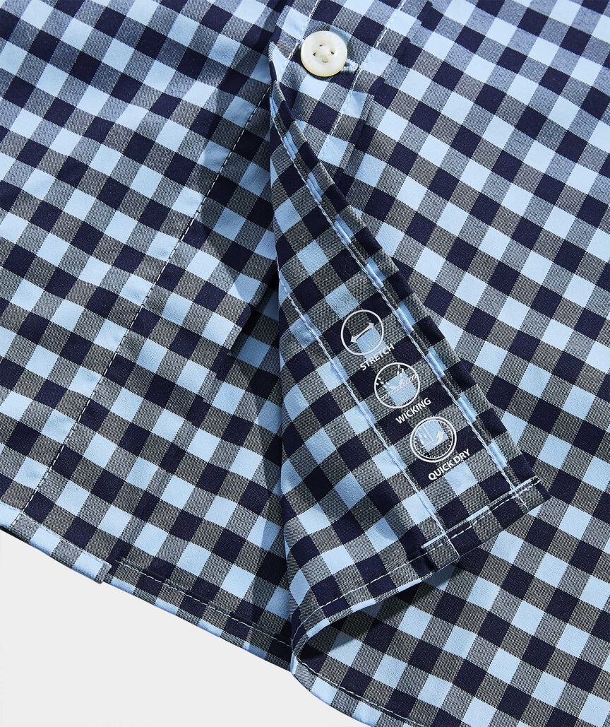 On-The-Go Nylon Gingham Shirt