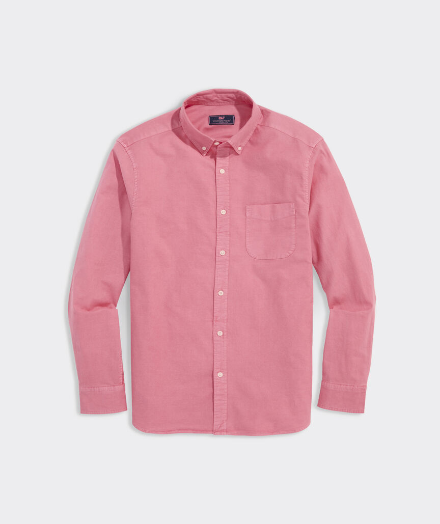 Garment-Dyed Oxford Solid Shirt