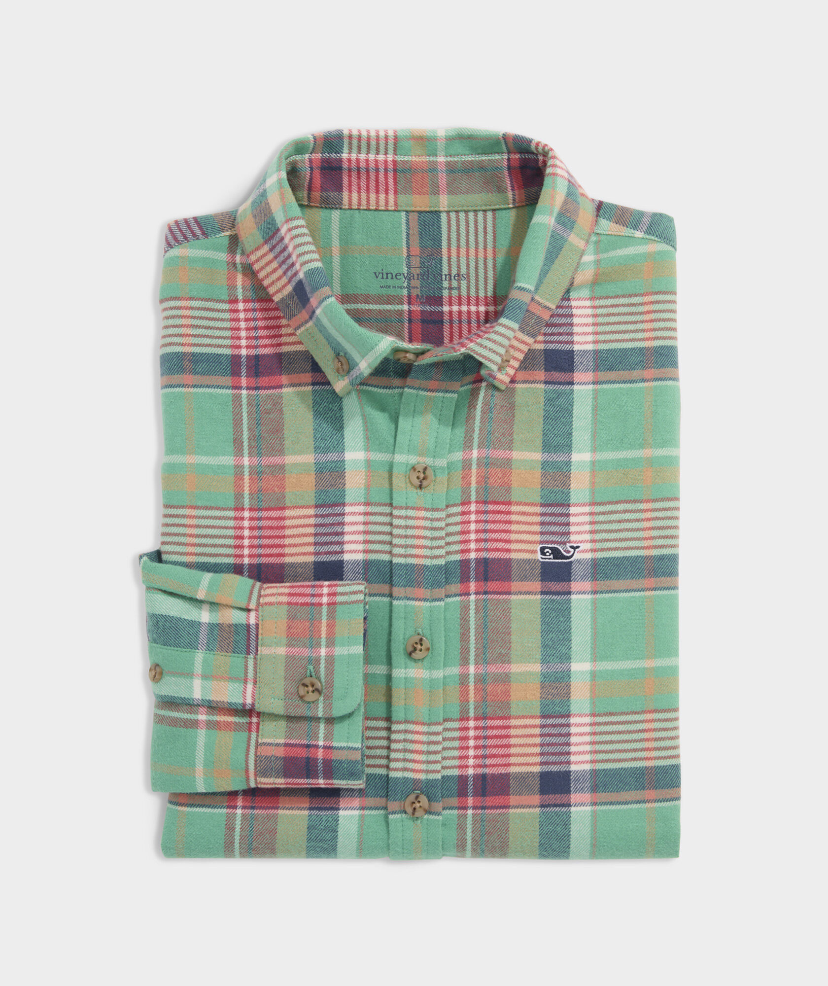 Boys' Stretch Flannel Plaid Shirt