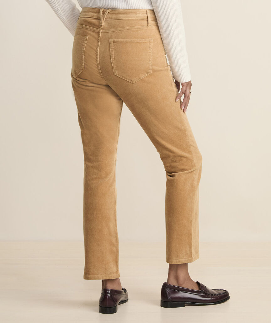 Kick Flare Mid-Rise Corduroy Pants