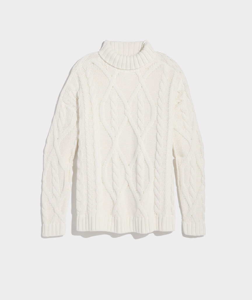 Oversized Fisherman Mockneck Sweater