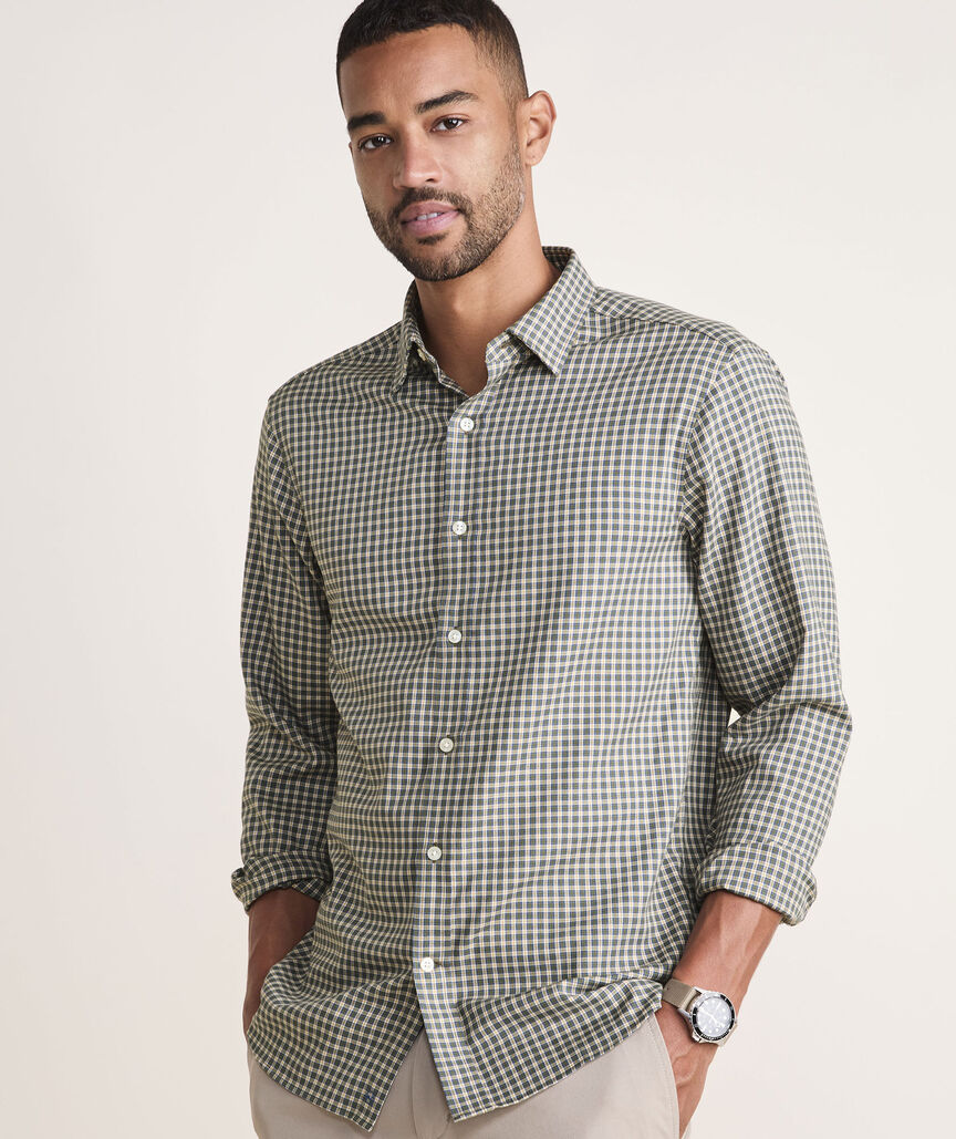 On-The-Go Brushed Twill Plaid Shirt