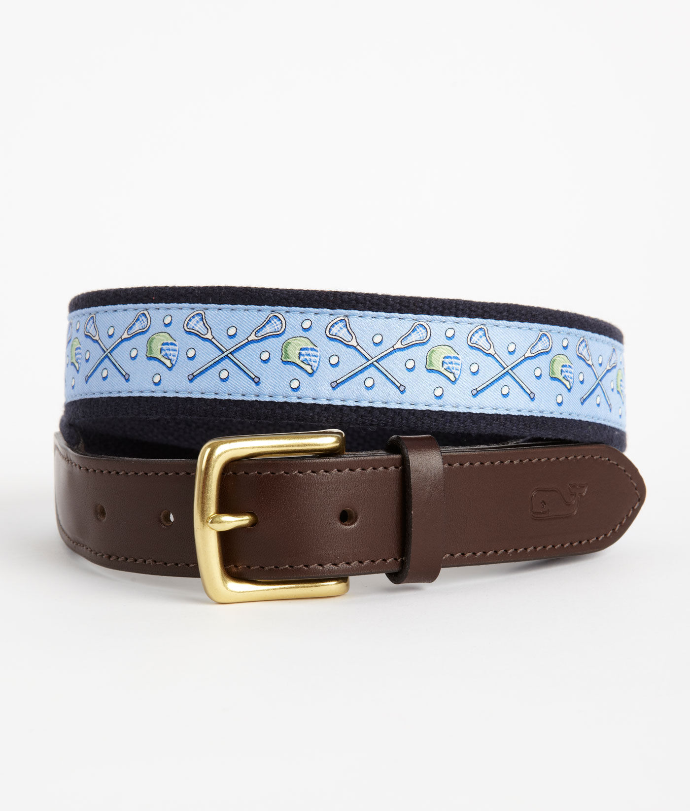 Shop Lacrosse Canvas and Leather Club Belt at vineyard vines