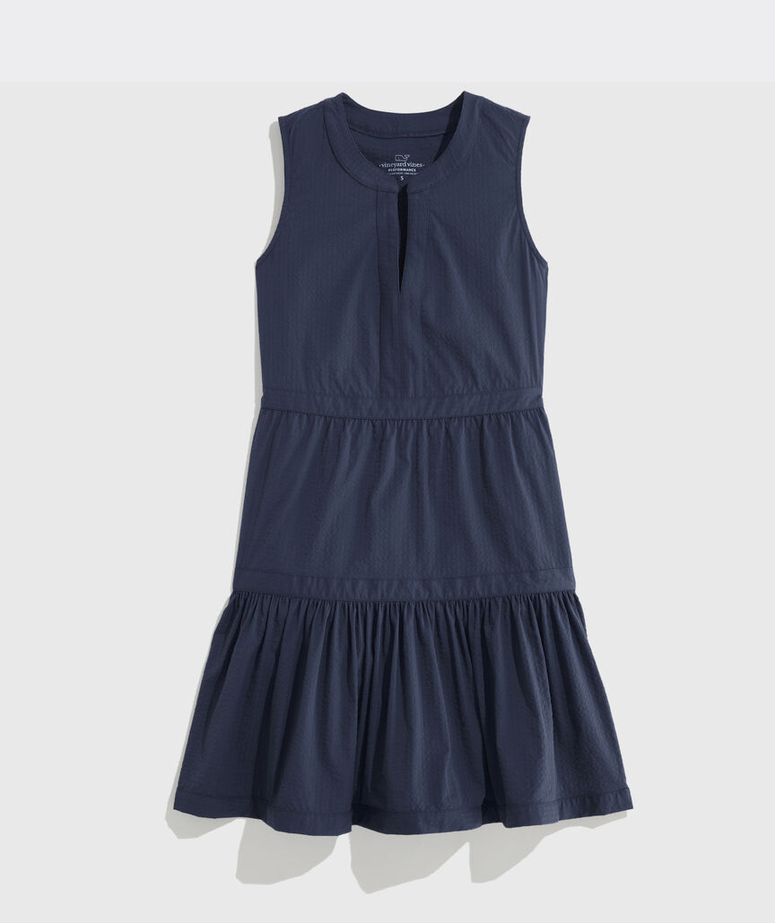 Harbor Seersucker Tiered Dress