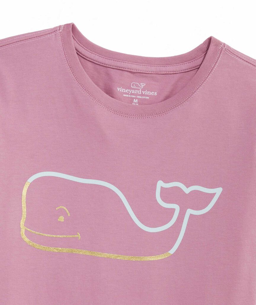 Girls' Foil Burgee Whale Short-Sleeve Tee