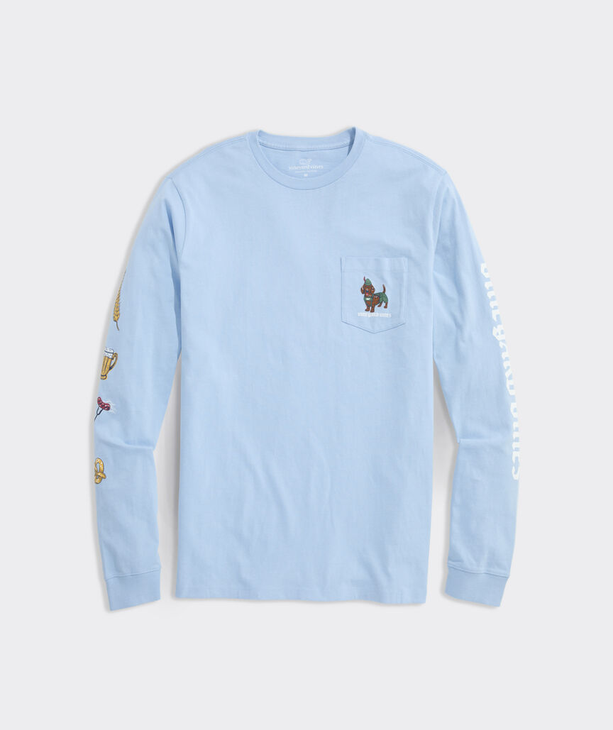 Oktoberfest Wiener Dog Long-Sleeve Pocket Tee