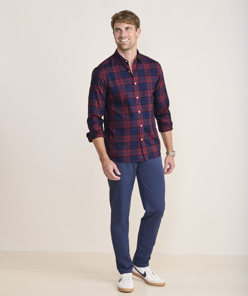 On-The-Go Brushed Twill Plaid Shirt