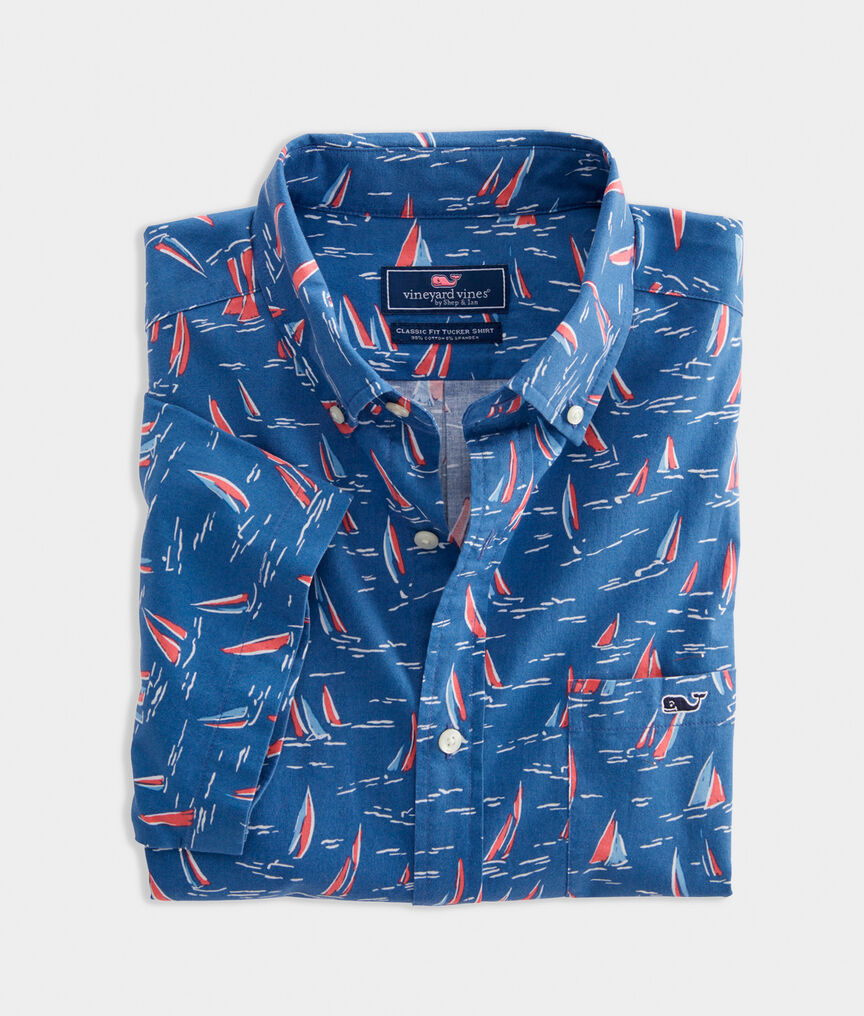 Shop Vineyard Vines Regatta Sailboat Short-Sleeve Shirt