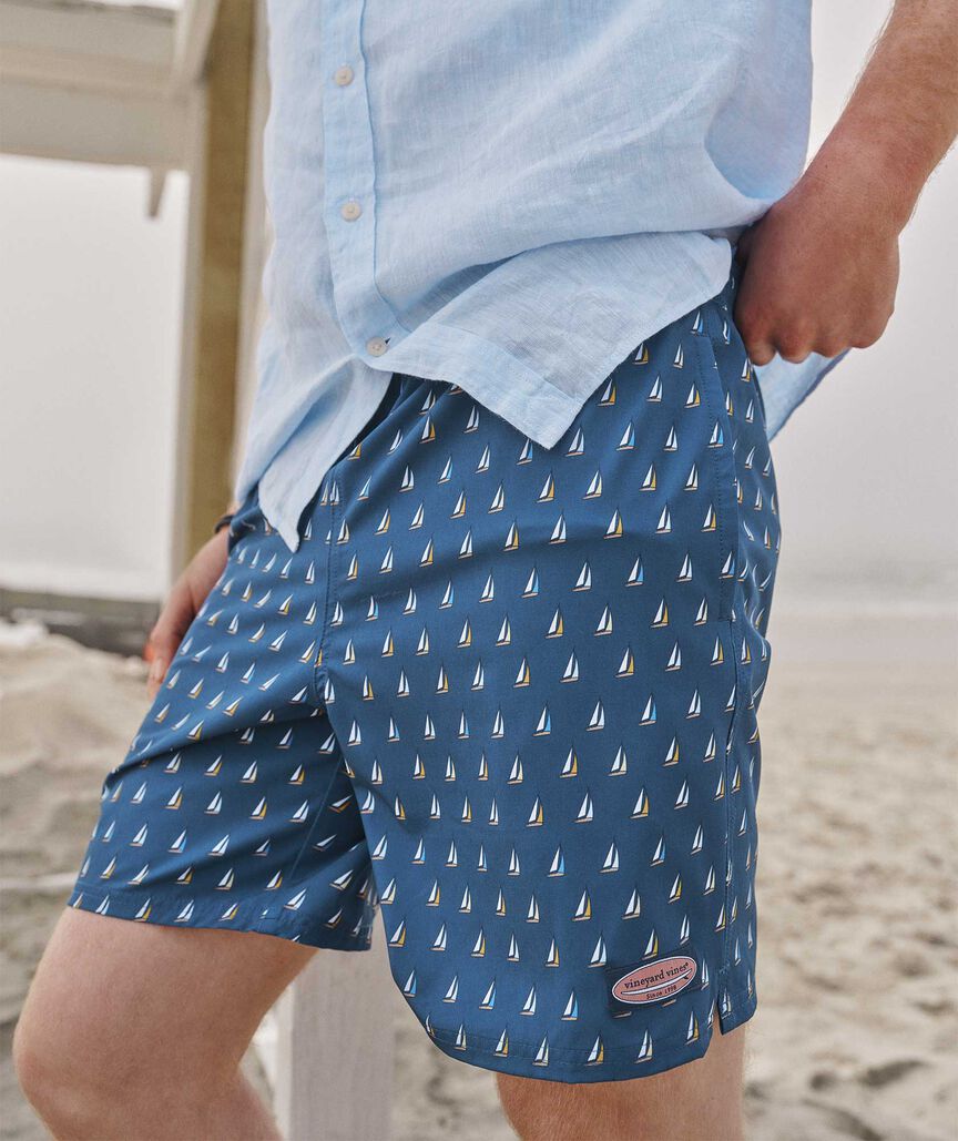 7 Inch Printed Chappy Swim Trunks