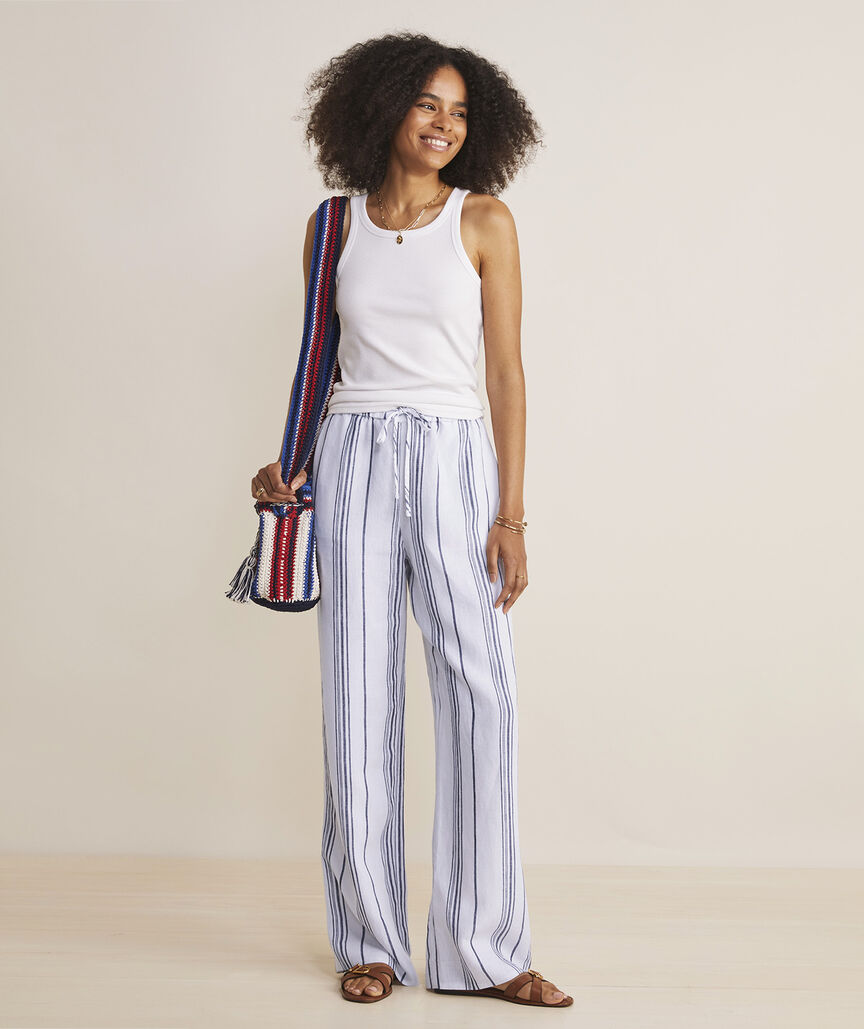 Tie-Waist Linen Pants