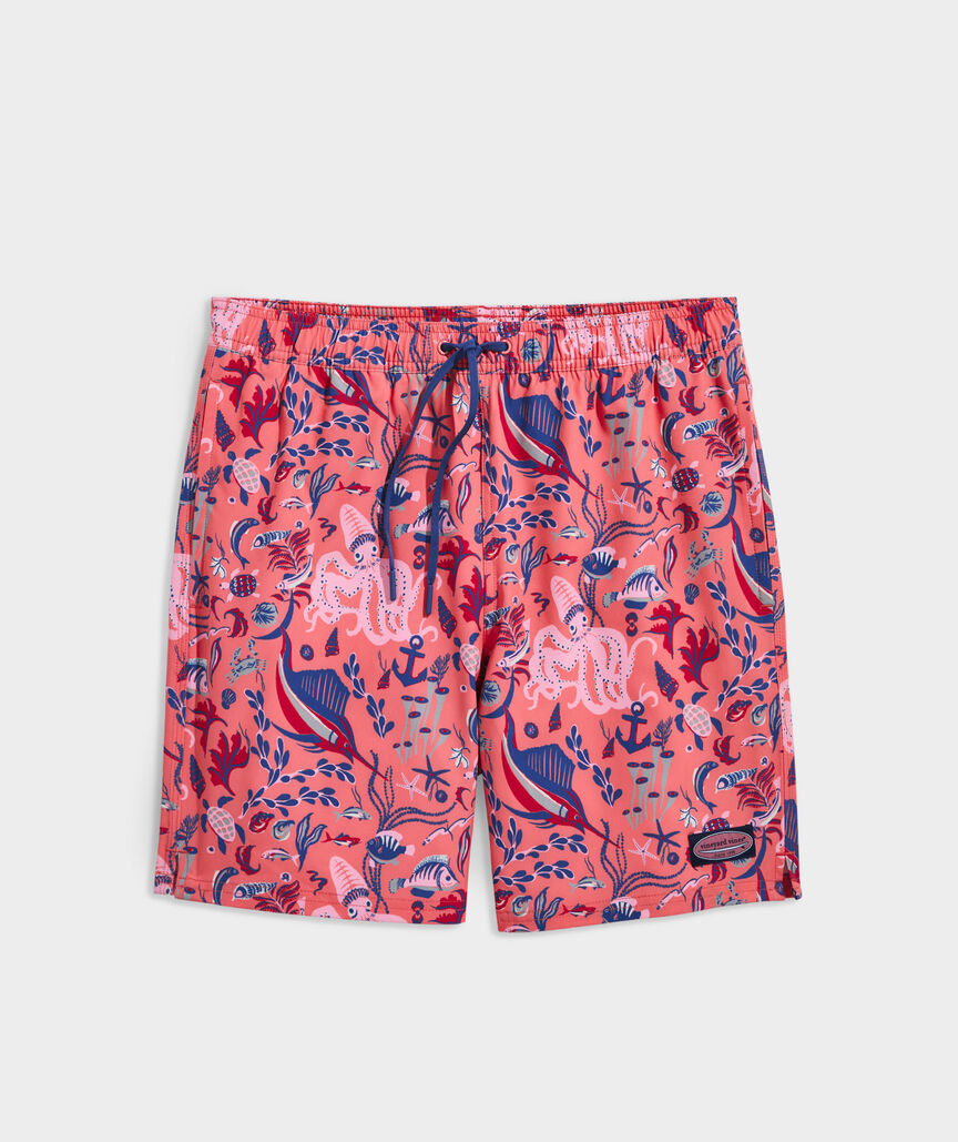 7 Inch Printed Chappy Swim Trunks