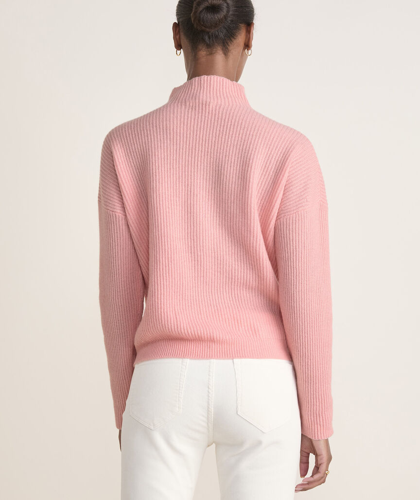 Seaspun Cashmere Ribbed Mockneck Sweater