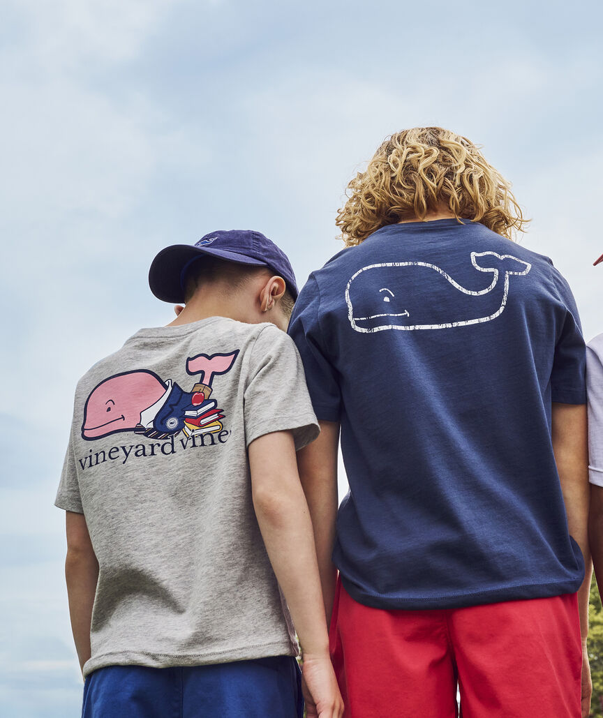 Boys' Prep School Whale Short-Sleeve Pocket Tee