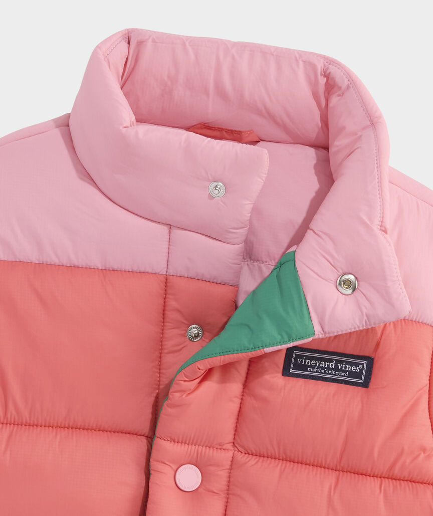 Girls' Colorblock Puffer Vest