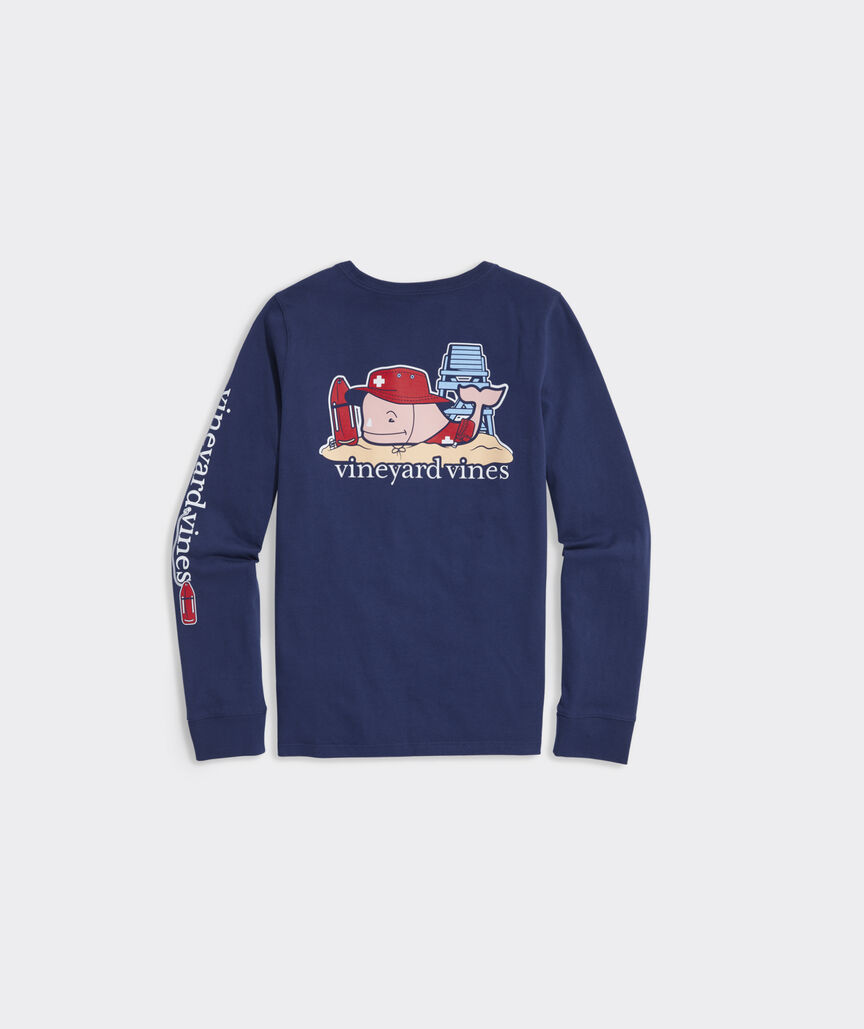  vineyard vines Girls' Elf Whale Long-Sleeve Pocket Tee