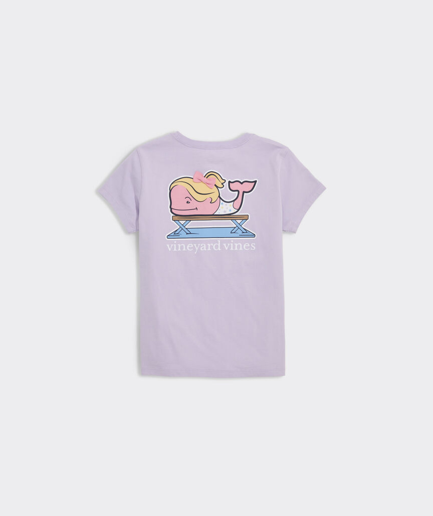 Girls' Glitter Gymnastics Whale Short-Sleeve Pocket Tee