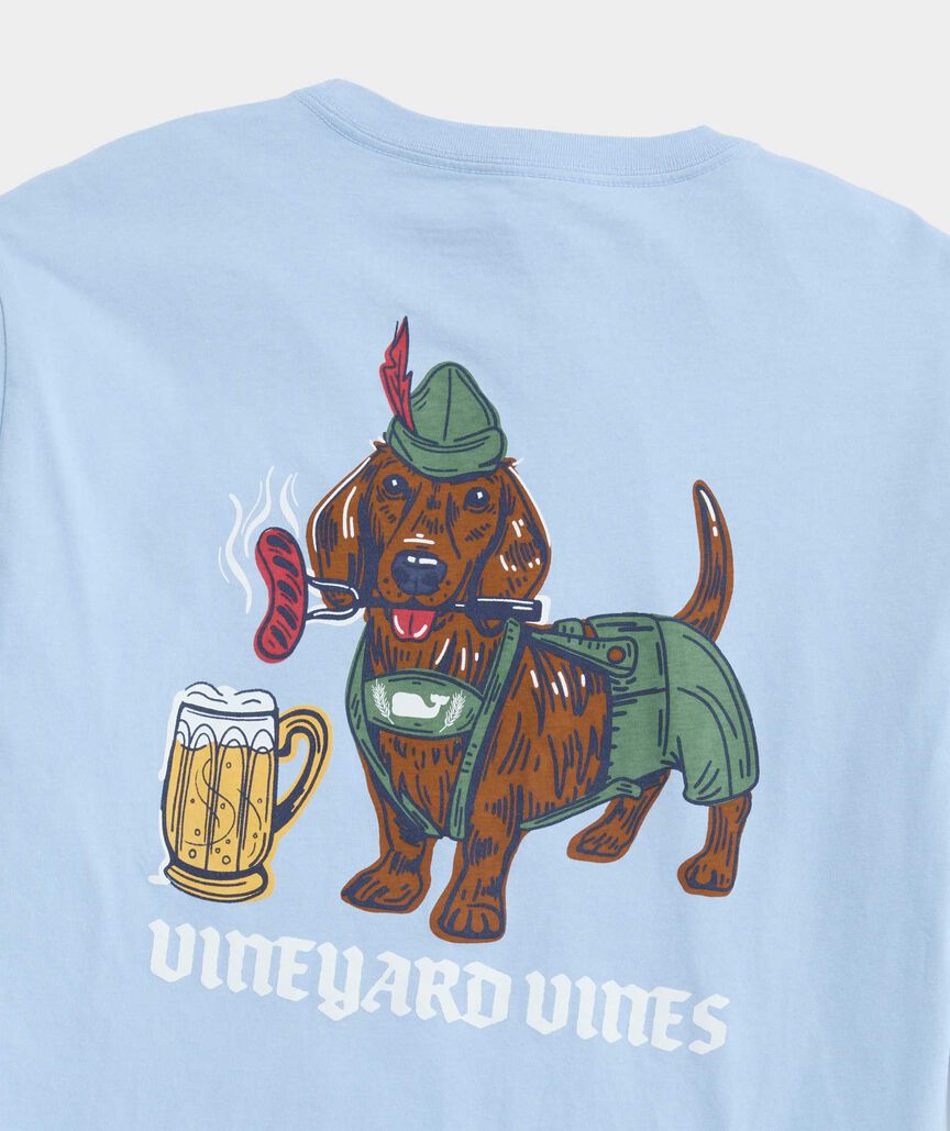 Oktoberfest Wiener Dog Long-Sleeve Pocket Tee