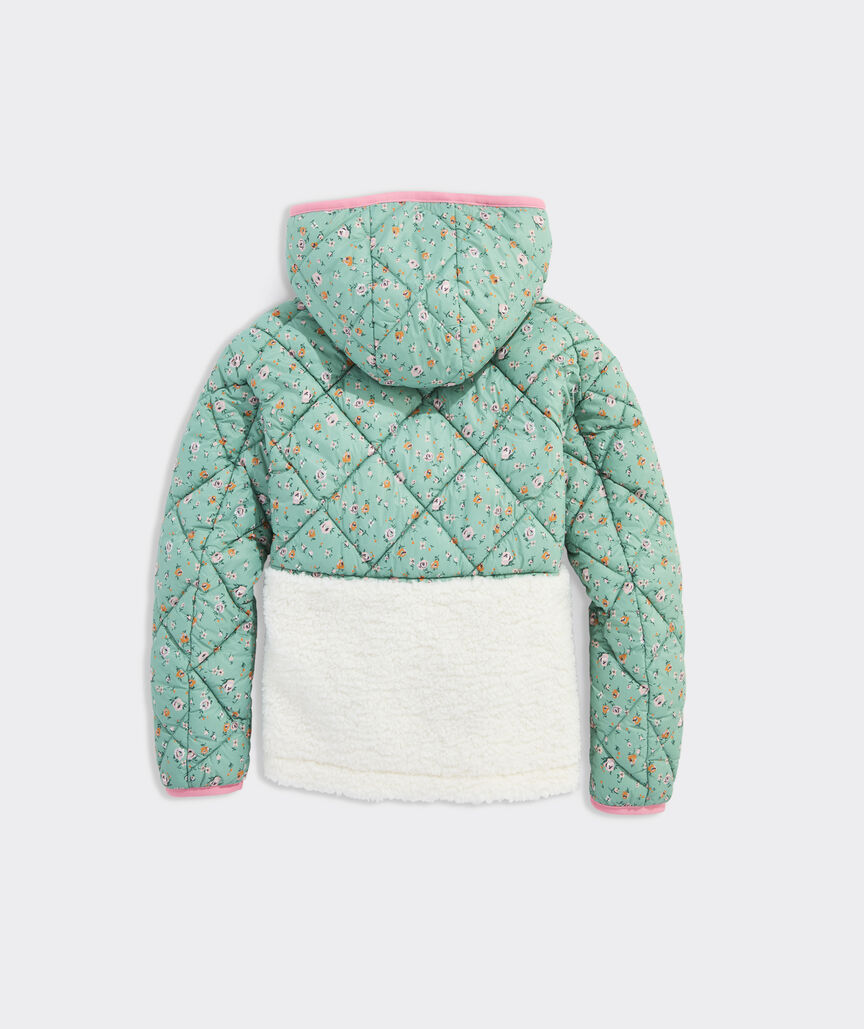 Girls' Quilted Fleece Puffer Jacket