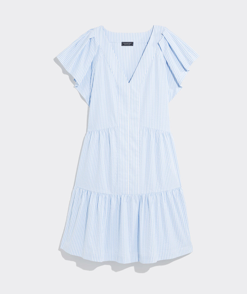 Harbor Tiered Ruffle-Sleeve Dress