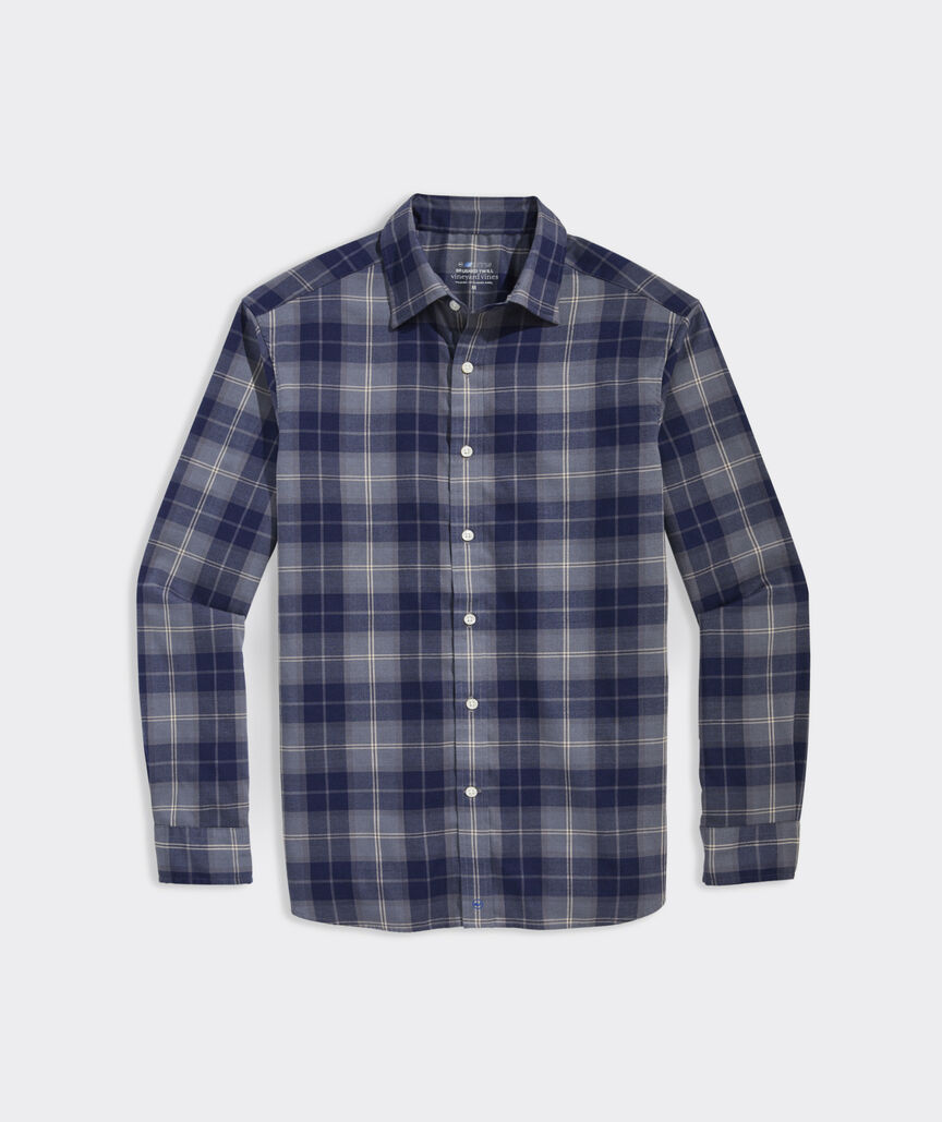 On-The-Go Brushed Twill Plaid Shirt