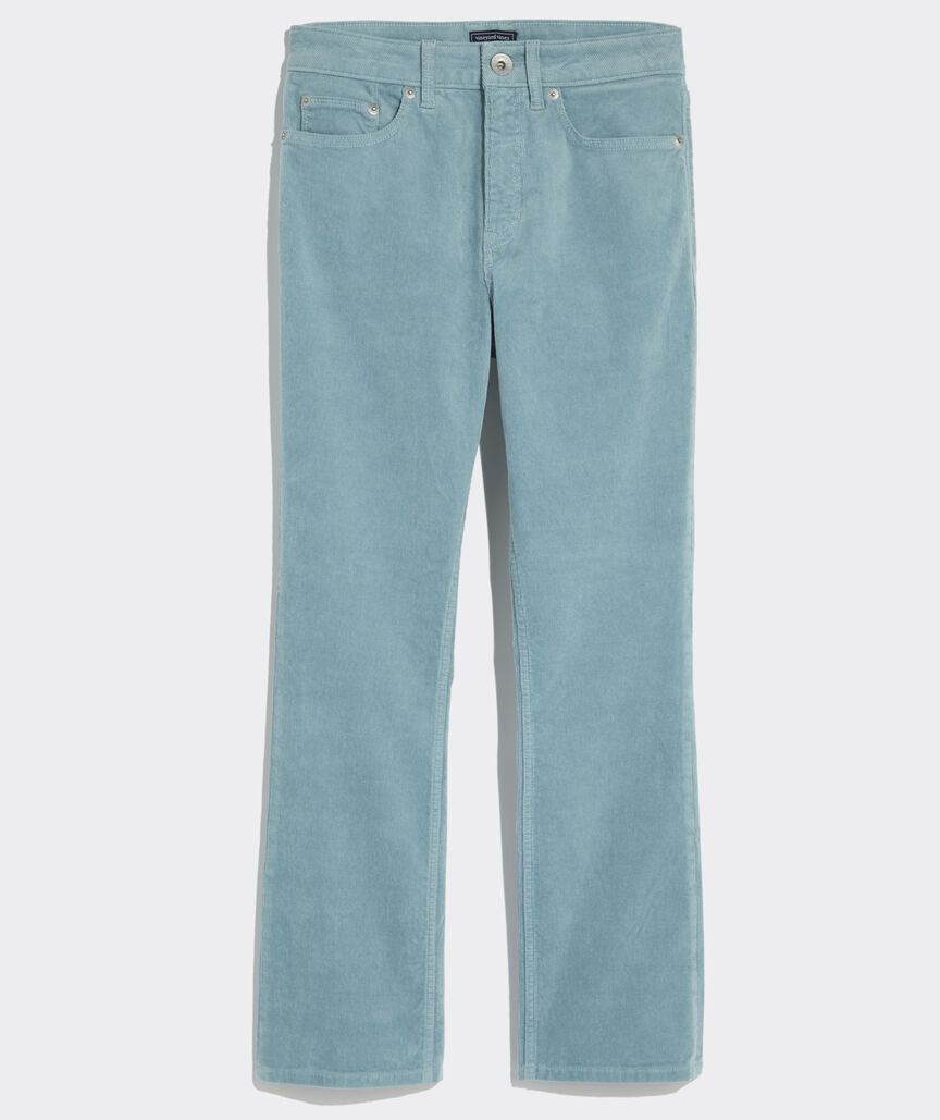 Kick Flare Mid-Rise Corduroy Pants