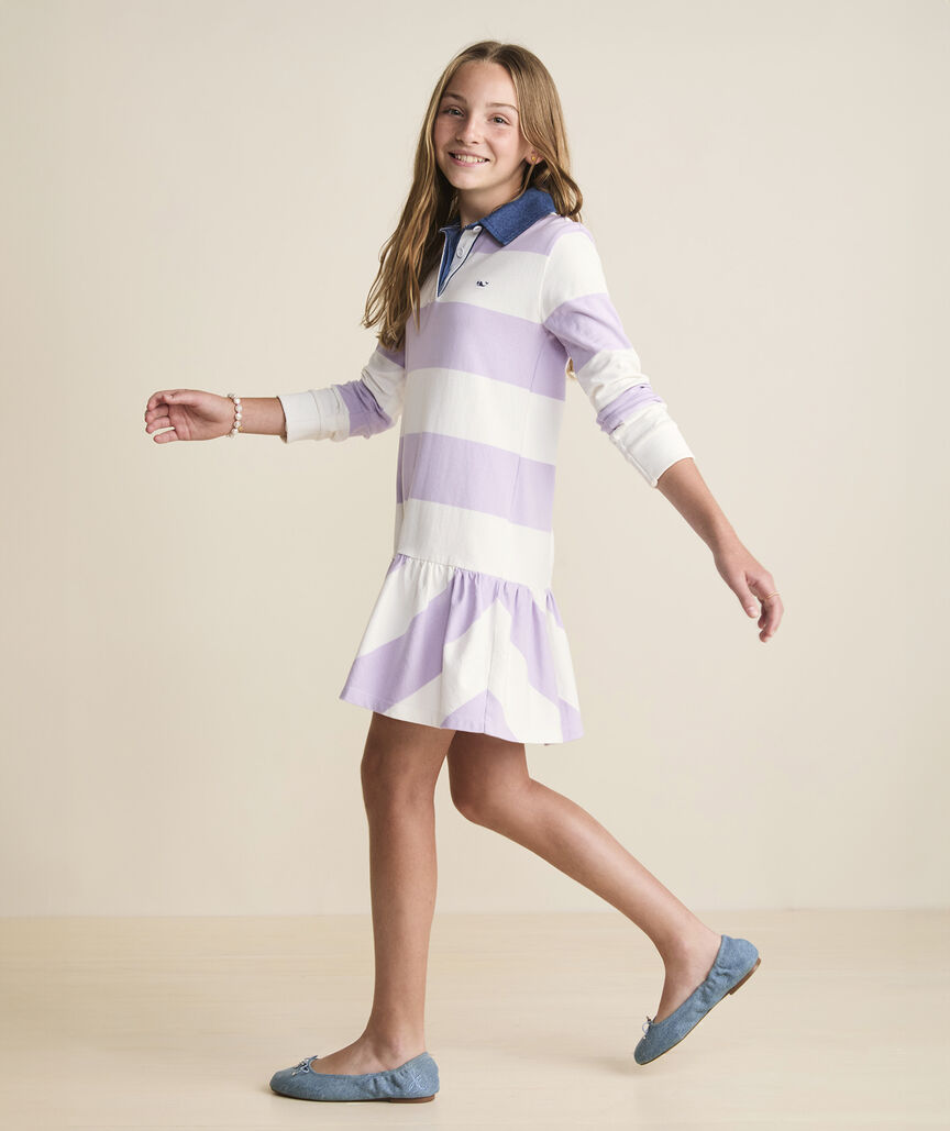 Girls' Drop-Waist Rugby Dress