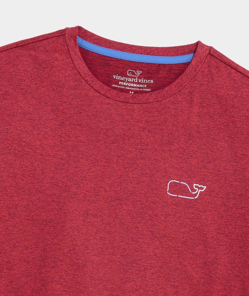 On-The-Go Whale Outline Long-Sleeve Harbor Performance Tee