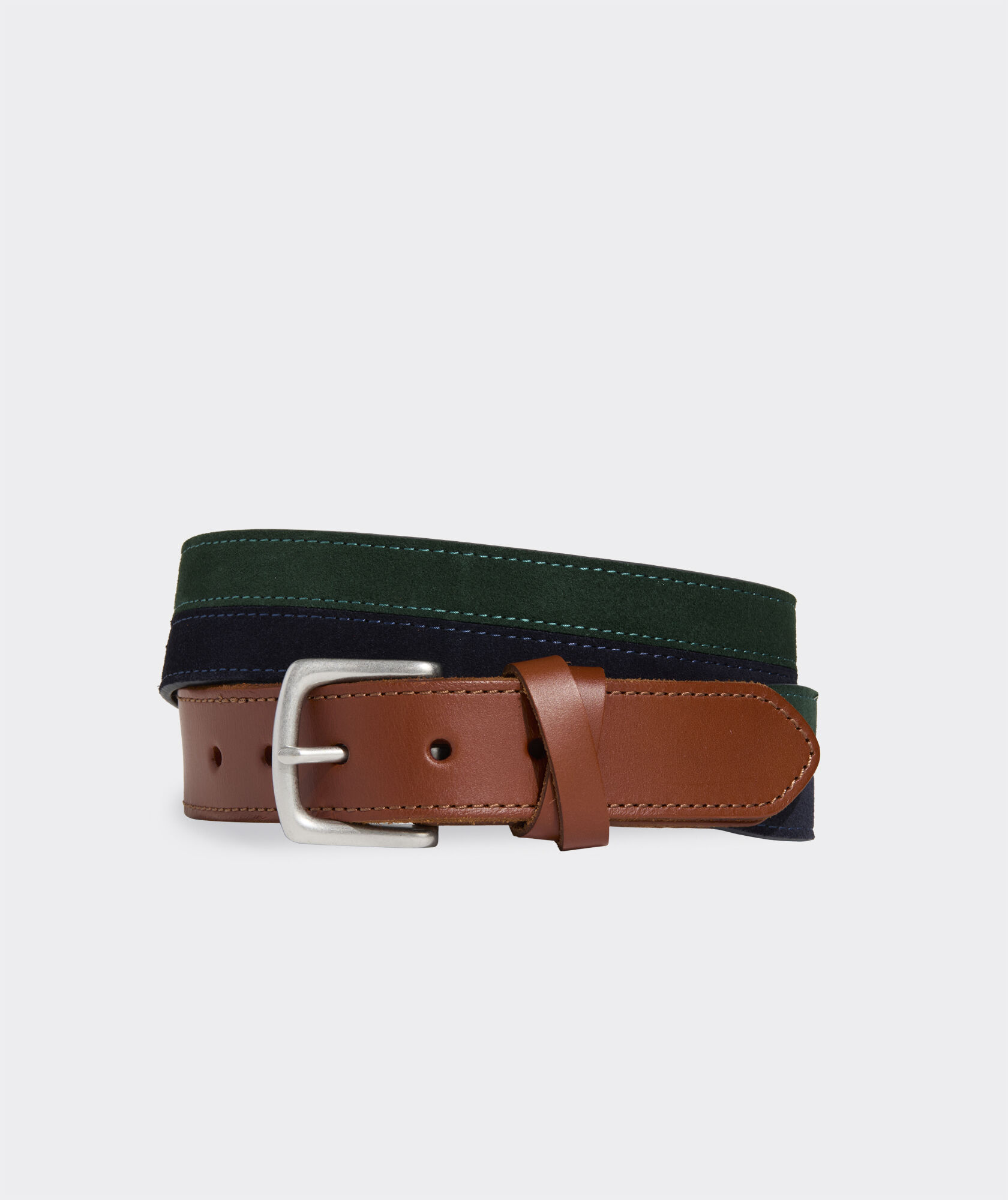 Colorblock Suede Club Belt