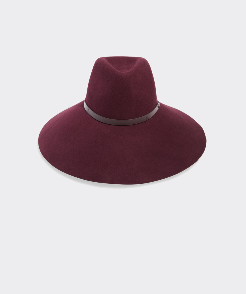 Wide Brim Wool Felt Fedora