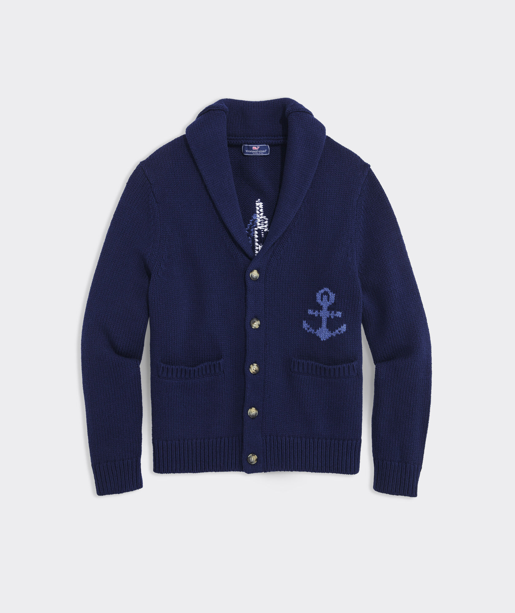 Nautical Shawl Cardigan Sweater