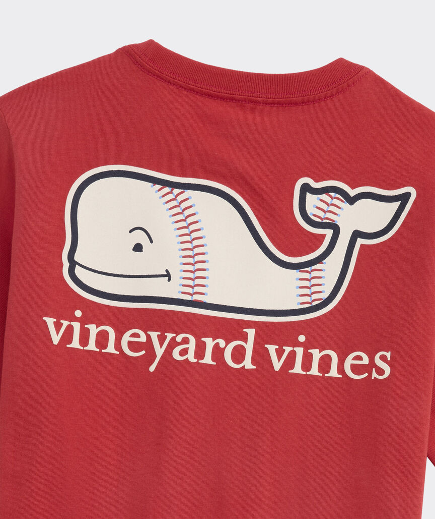 Boys' Baseball Whale Short-Sleeve Pocket Tee