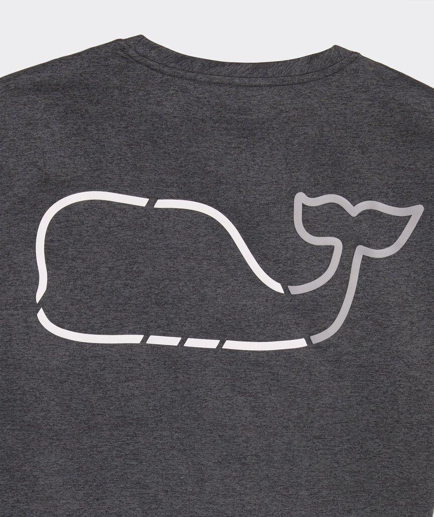 On-The-Go Whale Outline Long-Sleeve Harbor Performance Tee