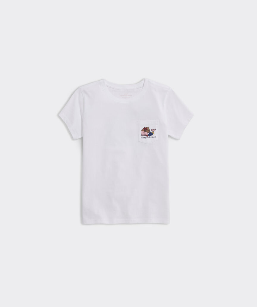 Girls' Prep School Whale Short-Sleeve Pocket Tee