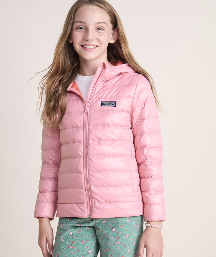 Girls' Packable Hooded Puffer Jacket