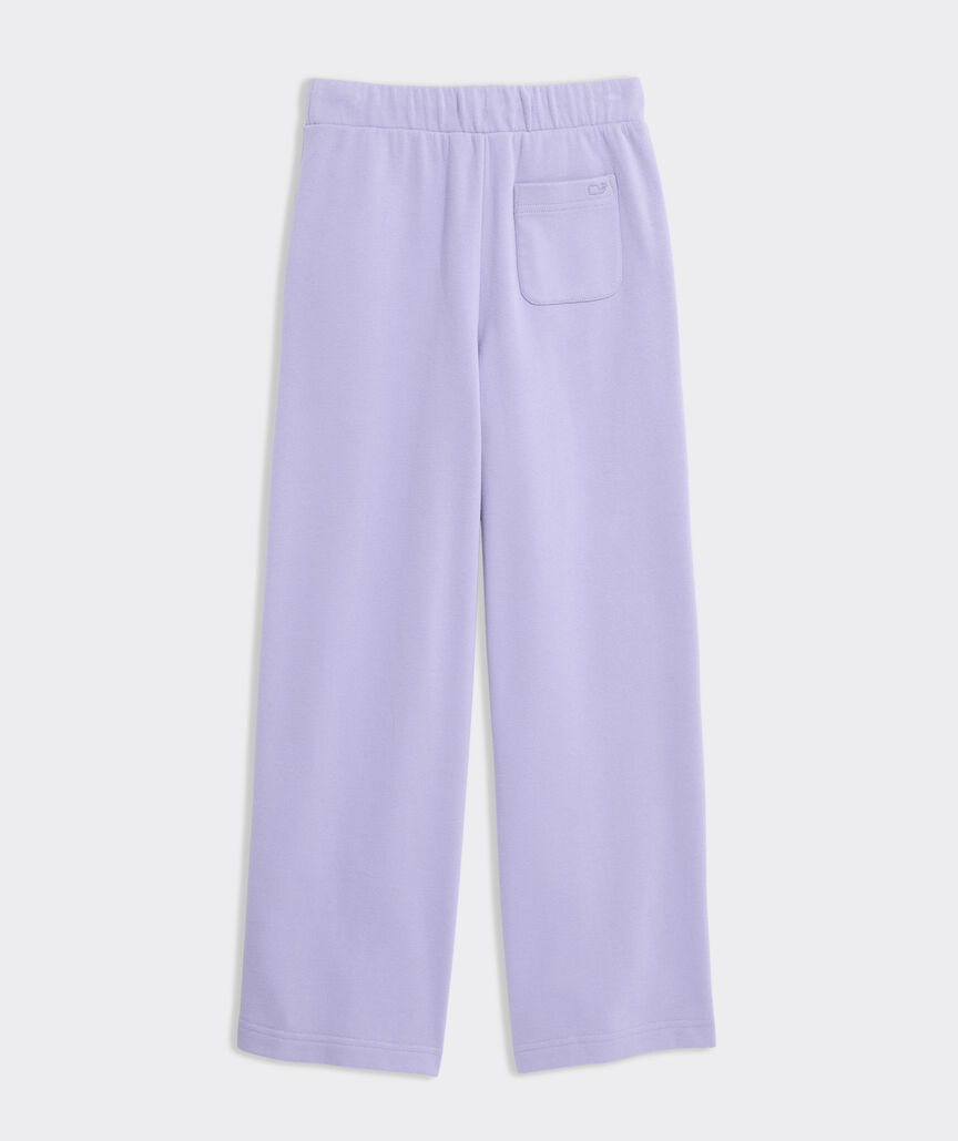 Girls' French Terry Wide Leg Sweatpants