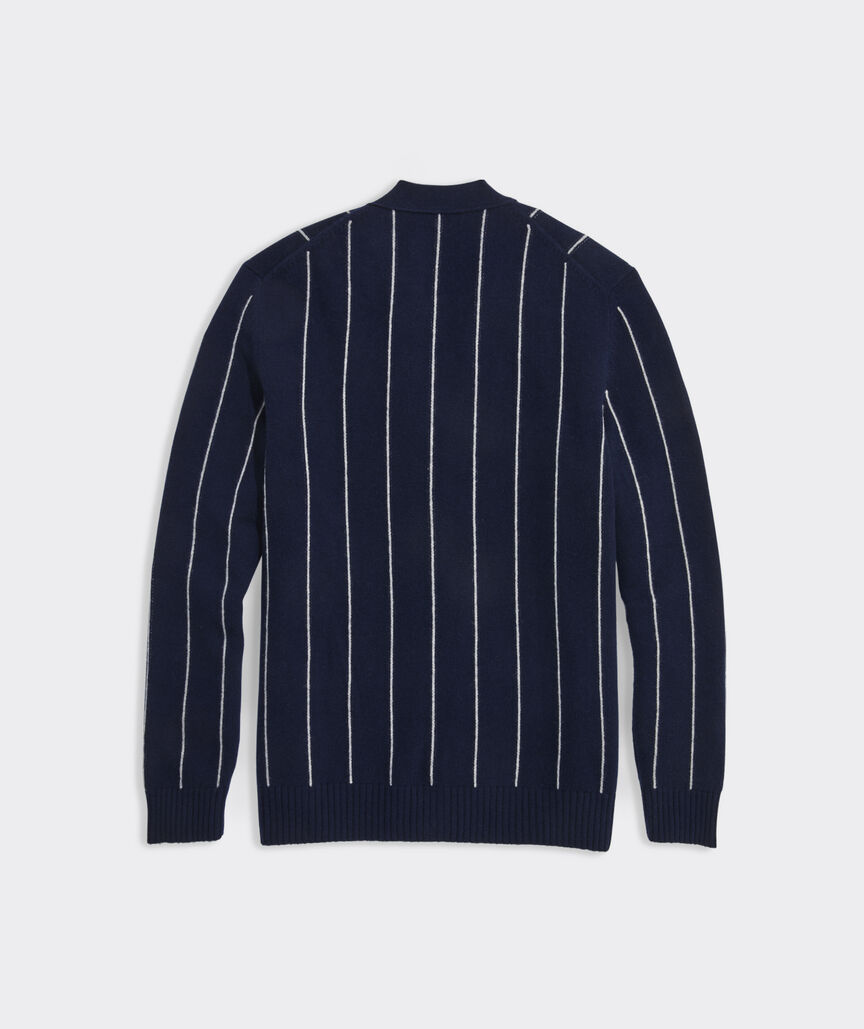 Wool Pinstripe Cardigan