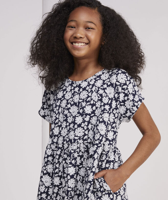 OUTLET Girls' Printed Jersey Knit Dress