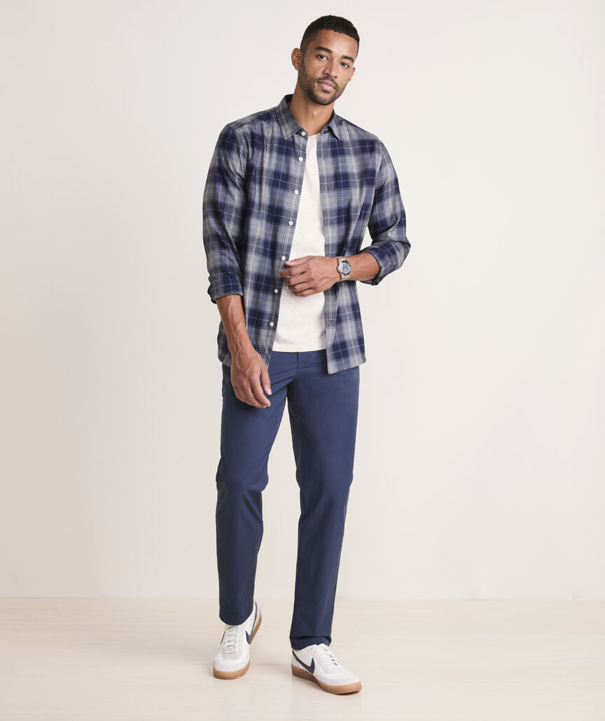 On-The-Go Brushed Twill Plaid Shirt