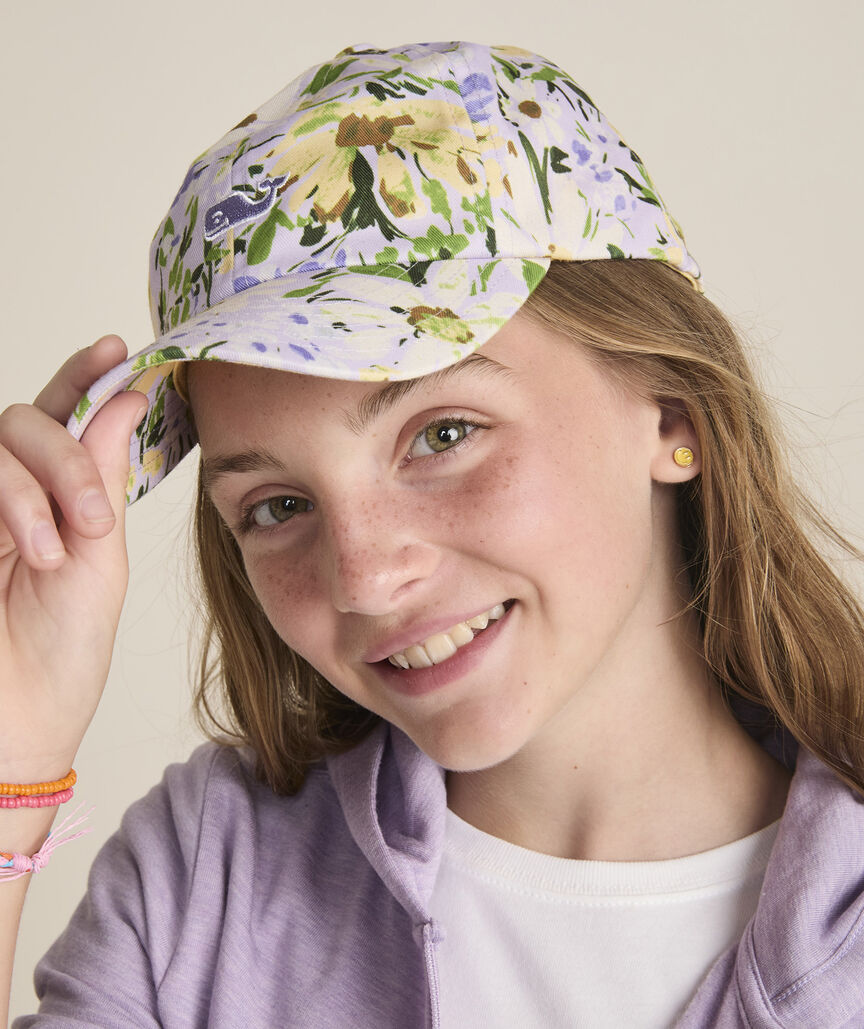 Girls' Floral Baseball Hat