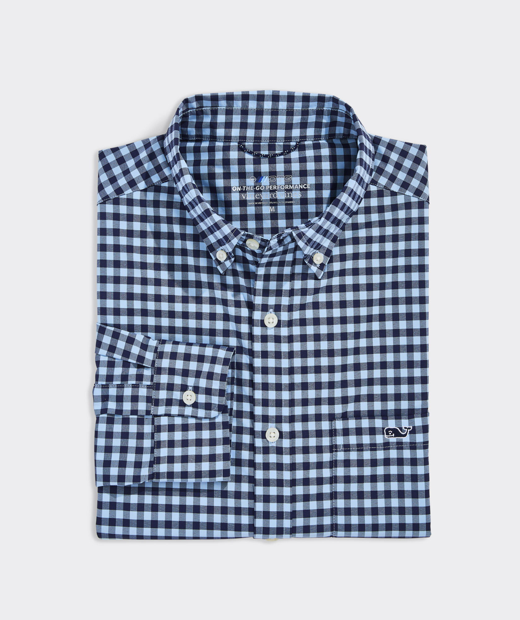 On-The-Go Nylon Gingham Shirt