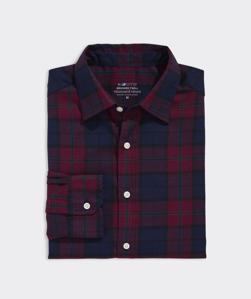 On-The-Go Brushed Twill Plaid Shirt