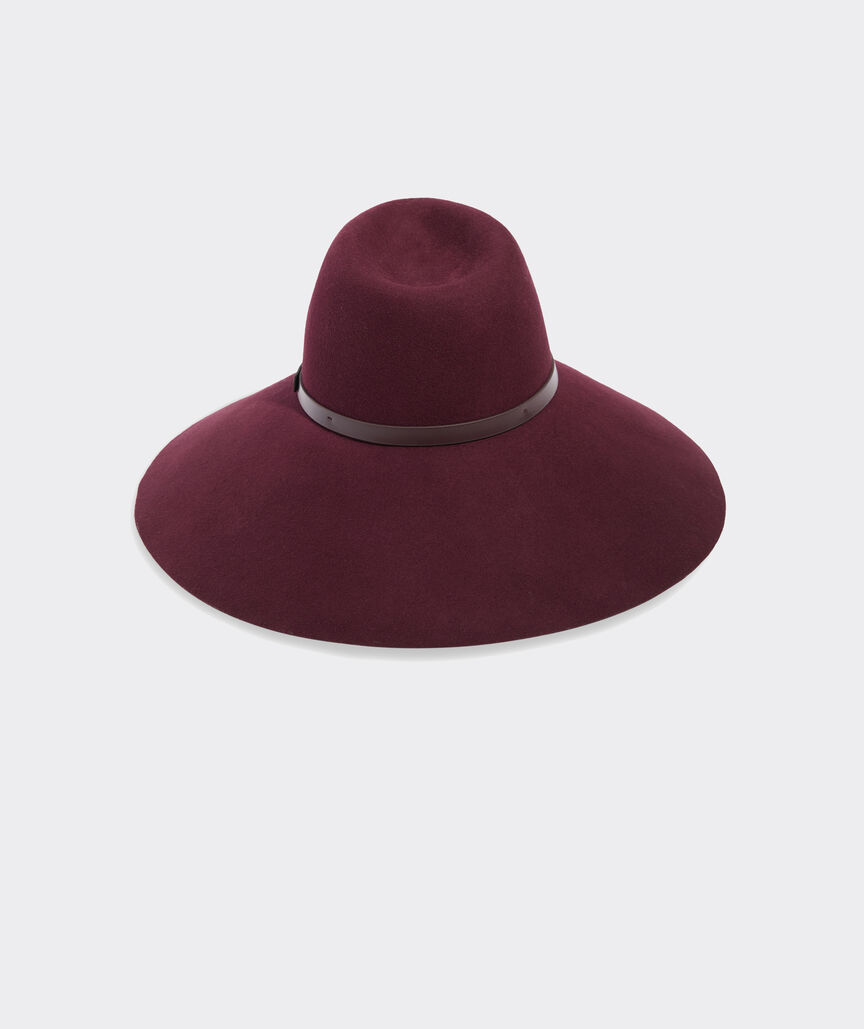 Wide Brim Wool Felt Fedora