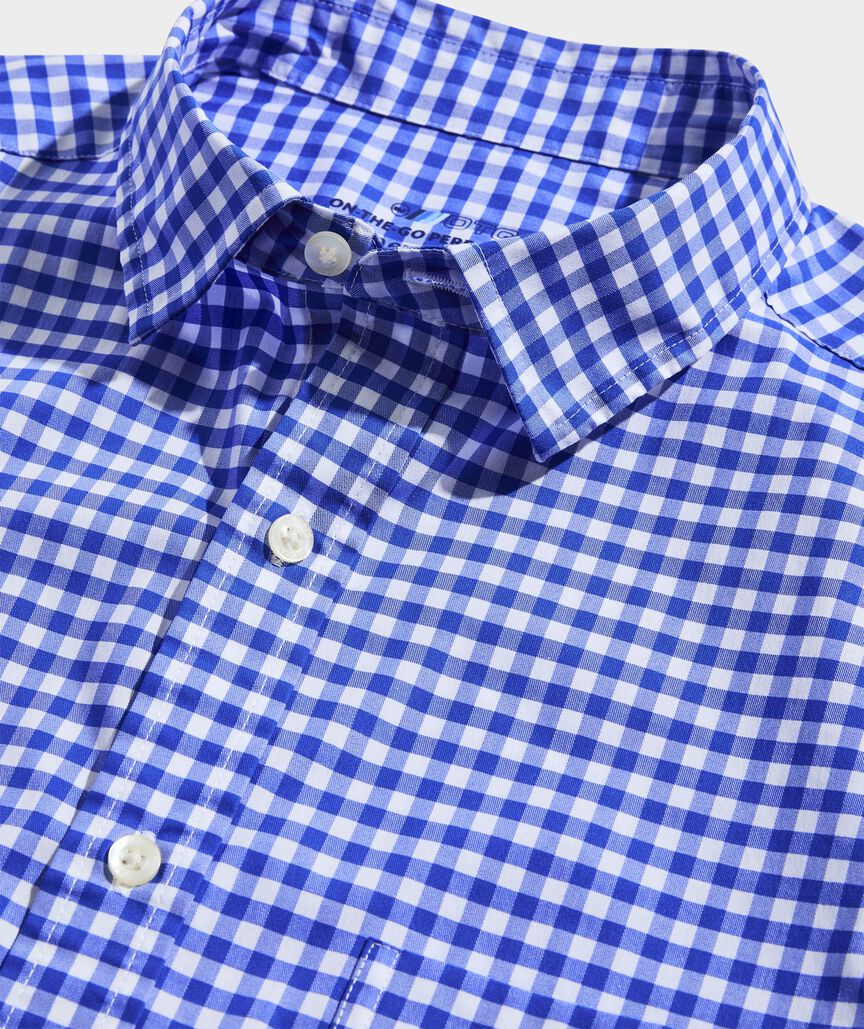 On-The-Go brrrº Short-Sleeve Gingham Shirt