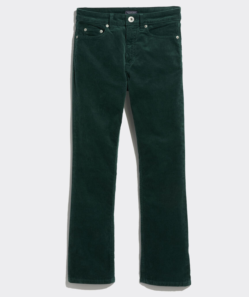 Kick Flare Mid-Rise Corduroy Pants