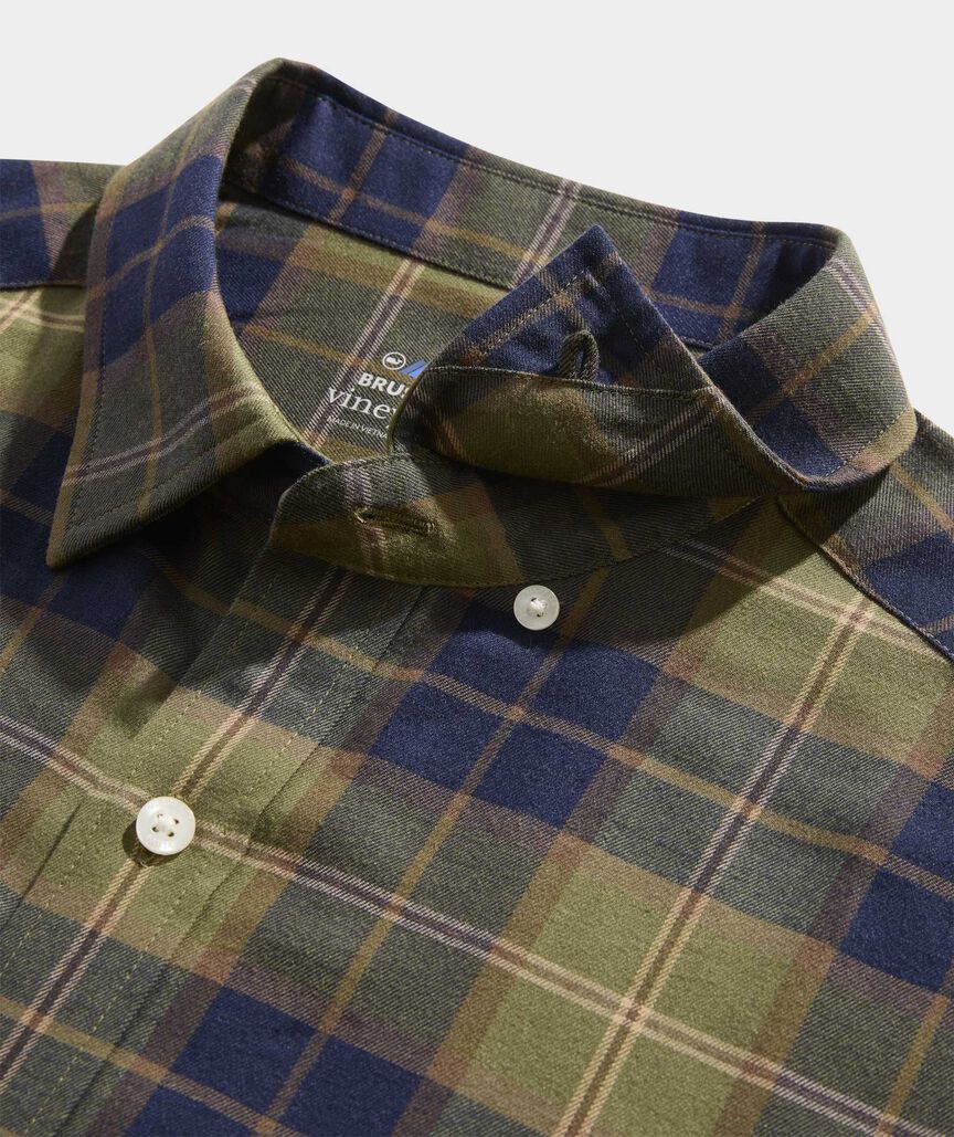 On-The-Go Brushed Twill Plaid Shirt